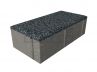 Тротуарная плитка «Кирпичик» черный гранит 200x100x60